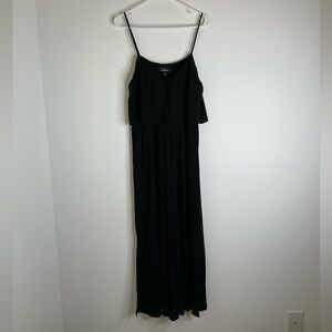 Lulu's Classic Black Maxi Jumpsuit size LARGE